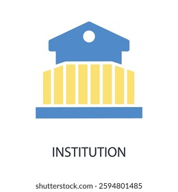 institution icon. vector.Editable stroke.linear style sign for use web design,logo.Symbol illustration.