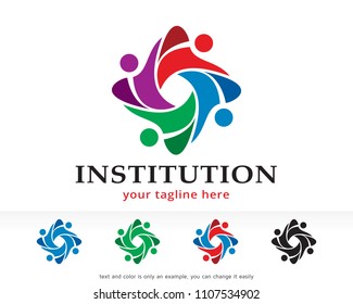 Institution Logo Symbol Template Design Vector, Emblem, Design Concept, Creative Symbol, Icon