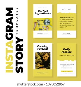 Instragram Stories Template For Restaurant Or Chef Profile. Boost Your Instagram With This Creative Template