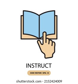 instruct icons  symbol vector elements for infographic web