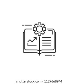 Instruction book icon. Machine learning symbol modern, simple, vector, icon for website design, mobile app, ui. Vector Illustration