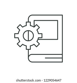 Instruction book icon. Technology symbol modern, simple, vector, icon for website design, mobile app, ui. Vector Illustration