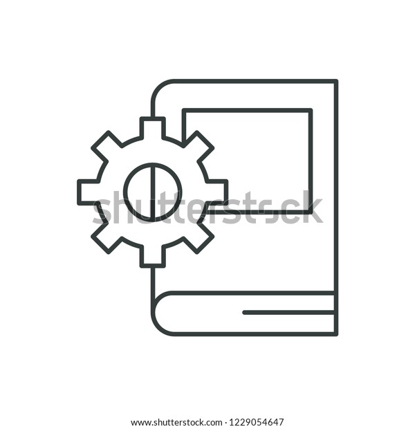 Instruction book icon. Technology symbol\
modern, simple, vector, icon for website design, mobile app, ui.\
Vector\
Illustration