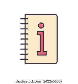 Instruction Book related vector icon. Isolated on white background. Vector illustration