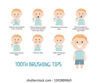 Brushing Teeth Steps Images, Stock Photos & Vectors | Shutterstock