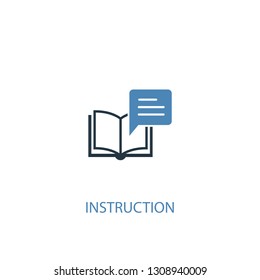 instruction concept 2 colored icon. Simple blue element illustration. instruction concept symbol design. Can be used for web and mobile UI/UX