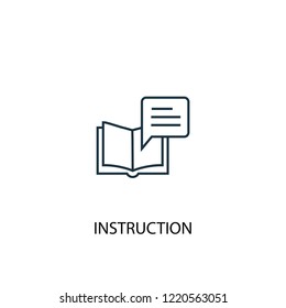 instruction concept line icon. Simple element illustration. instruction concept outline symbol design. Can be used for web and mobile UI/UX