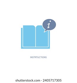 Instruction concept line icon. Simple element illustration. Instruction concept outline symbol design.