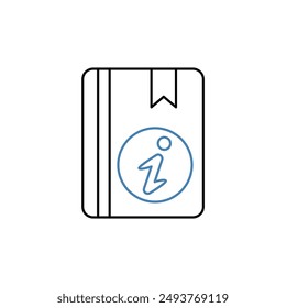 instruction concept line icon. Simple element illustration. instruction concept outline symbol design.