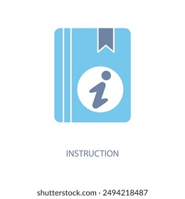 instruction concept line icon. Simple element illustration. instruction concept outline symbol design.