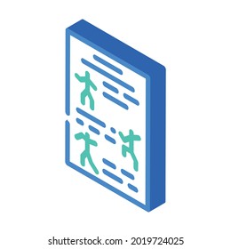 instruction dancer isometric icon vector. instruction dancer sign. isolated symbol illustration