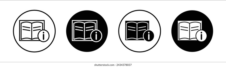 Instruction flat line icon set. Instruction Thin line illustration vector