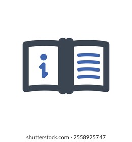 Instruction guide icon, Vector graphics