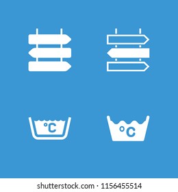 Instruction icon. collection of 4 instruction filled icons such as direction   isolated. editable instruction icons for web and mobile.
