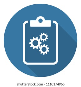 Instruction, icon. Flat design.
