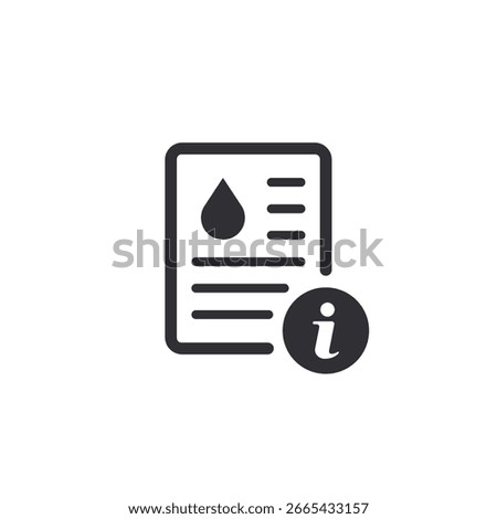 Instruction icon. information icon. Document icon. Worksheet icon. File sign. Info. Water drop. Payment for water. Communal services. Water supply. Instructions. Watermark document. Water resources.
