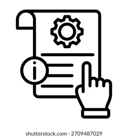 Ilustración vectorial de estilo de línea de iconos de instrucciones