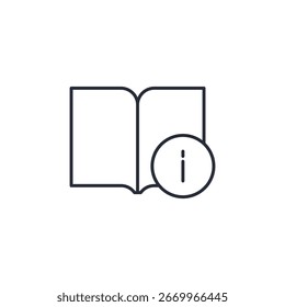 ícone de instrução. sinal de estilo linear para conceito móvel e web design. Ícone de vetor. Símbolo, ilustração de logotipo. Gráficos vetoriais