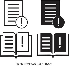 Instruction Icon Logo, User Manual Icon Vector Symbol