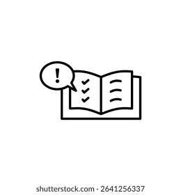 Instruction icon outline set sign
