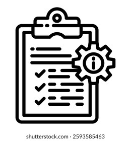 Instruction Icon in Outline Style. Simple Vector Design. Simple Vector Outline Icon