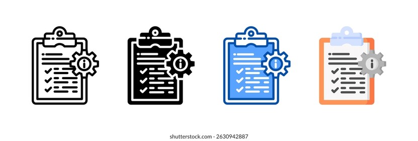 Instruction icon set bundle. Multi style icon collection perfect for websites, apps, and presentations. Simple vector icon collection