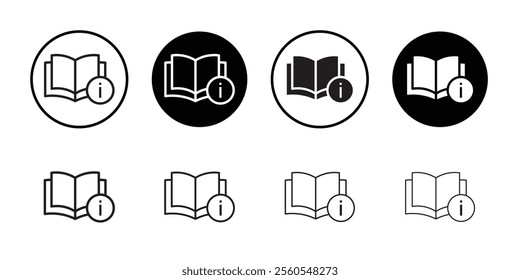 Instruction icon Thin line flat illustration