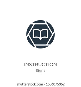 Instruction icon vector. Trendy flat instruction icon from signs collection isolated on white background. Vector illustration can be used for web and mobile graphic design, logo, eps10