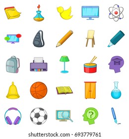 Instruction icons set. Cartoon set of 25 instruction vector icons for web isolated on white background