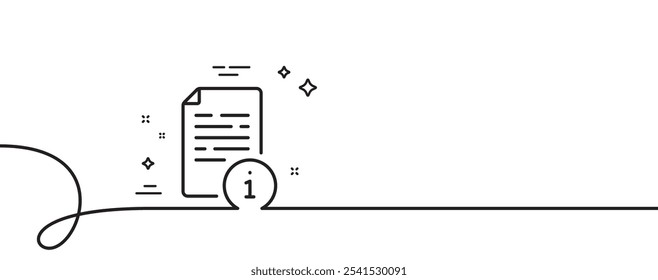 Befehlszeilensymbol. Endlos eine Linie mit Locke. Benutzerhandbuch. Symbol des Informationsdokuments. Manuelles Band mit Einzelkontur. Schleifenverlaufsmuster. Vektorgrafik