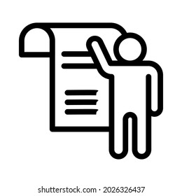 instruction line icon illustration vector graphic