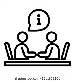 Instruction Line Icon Vector Illustration