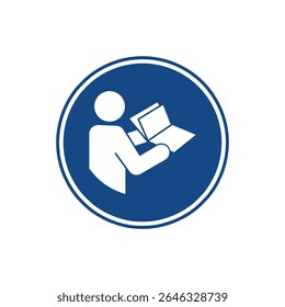Manual de instruções ícone livreto modelo de design de vetor