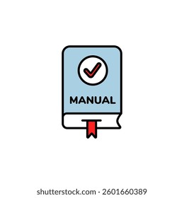 Instruction manual with a checkmark symbol indicating completion and reliable step-by-step guidance.