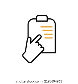 Instruction manual concept line icon. Simple element illustration. Instruction manual concept outline symbol design.