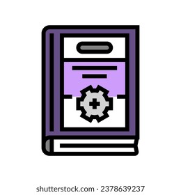 instruction manuals technical writer color icon vector. instruction manuals technical writer sign. isolated symbol illustration