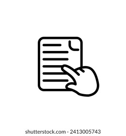 instruction monitoring outline icon pixel perfect for website or mobile app