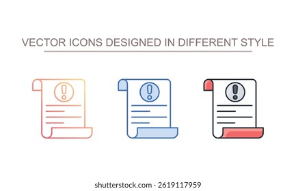 instruction note icon design with white background stock illustration
