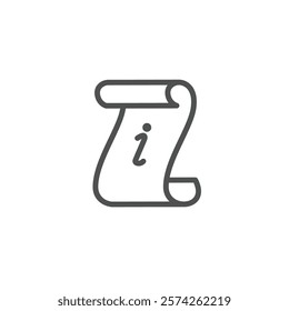 instruction outline icon vector design good for web or mobile app