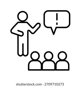Icono de esquema de instrucciones Ilustración vectorial
