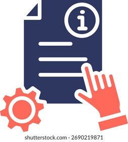 Conjunto de instrucciones Icon Glyph Color Ilustración vectorial