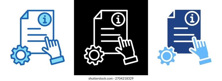 Conjunto de instrucciones Icon tripplestyle Ilustración vectorial