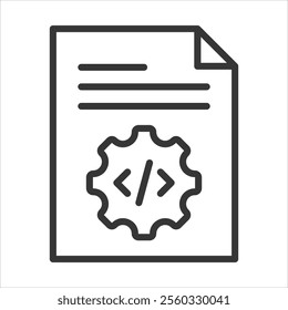 Instruction Set Outline Icon Vector Illustration