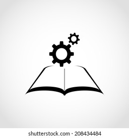 Instruction sign icon. Manual book symbol. Read before use.