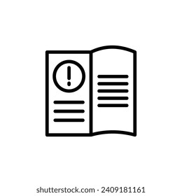 Ilustración de iconos de la línea del vector de instrucciones.