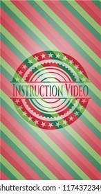 Instruction Video christmas emblem.
