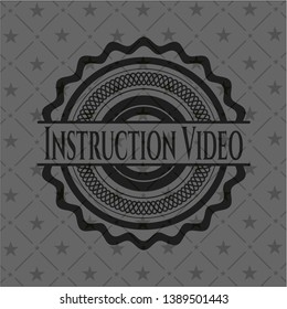 Instruction Video dark emblem. Vector Illustration. Detailed.