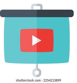 Instruction, video fully editable vector fill  icon

