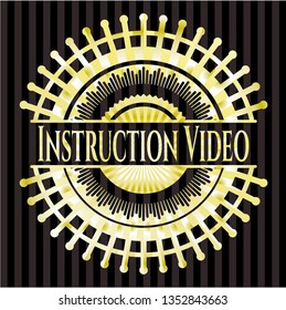 Instruction Video gold shiny badge