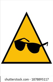 Instruction to wear goggle as preventive or protective from laser beam